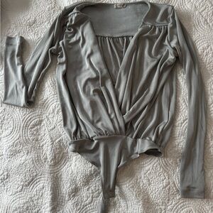 Free people silver Women's Bodysuit